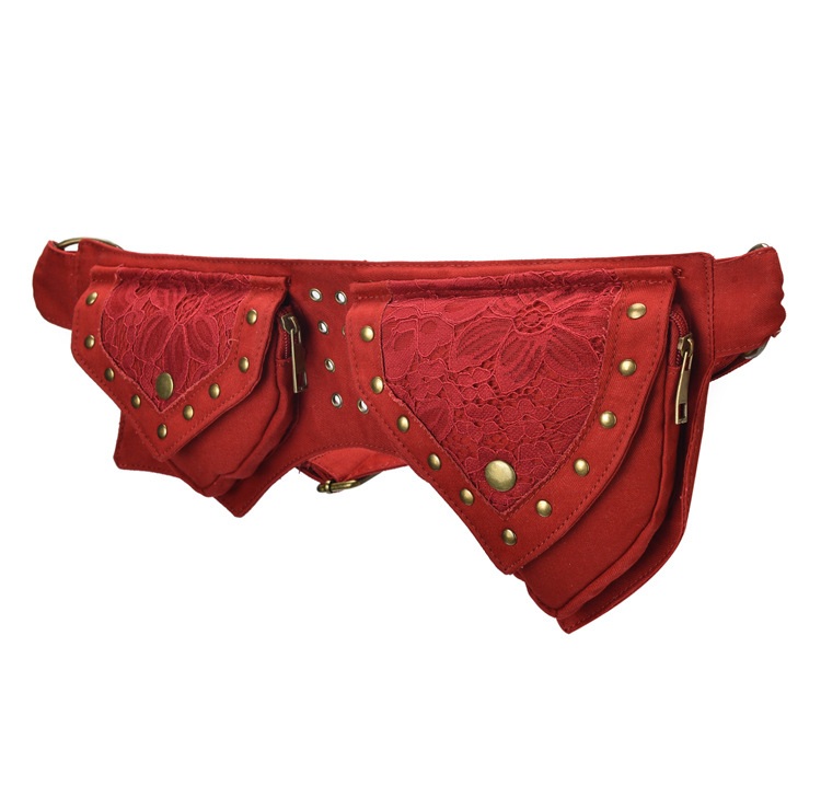 Outdoor Sports Accessories - Medieval Punk Waist Bag Steampunk Pu
