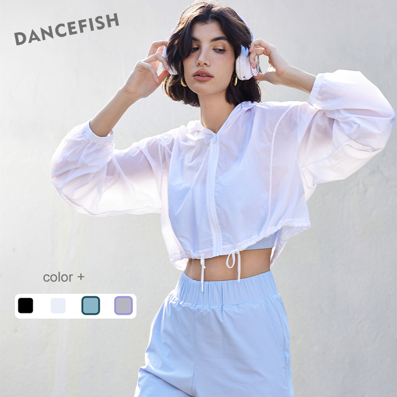 Outdoor Sport Jacket Women'S - DANCEFISH New Lightweight Yoga Jacket Loose