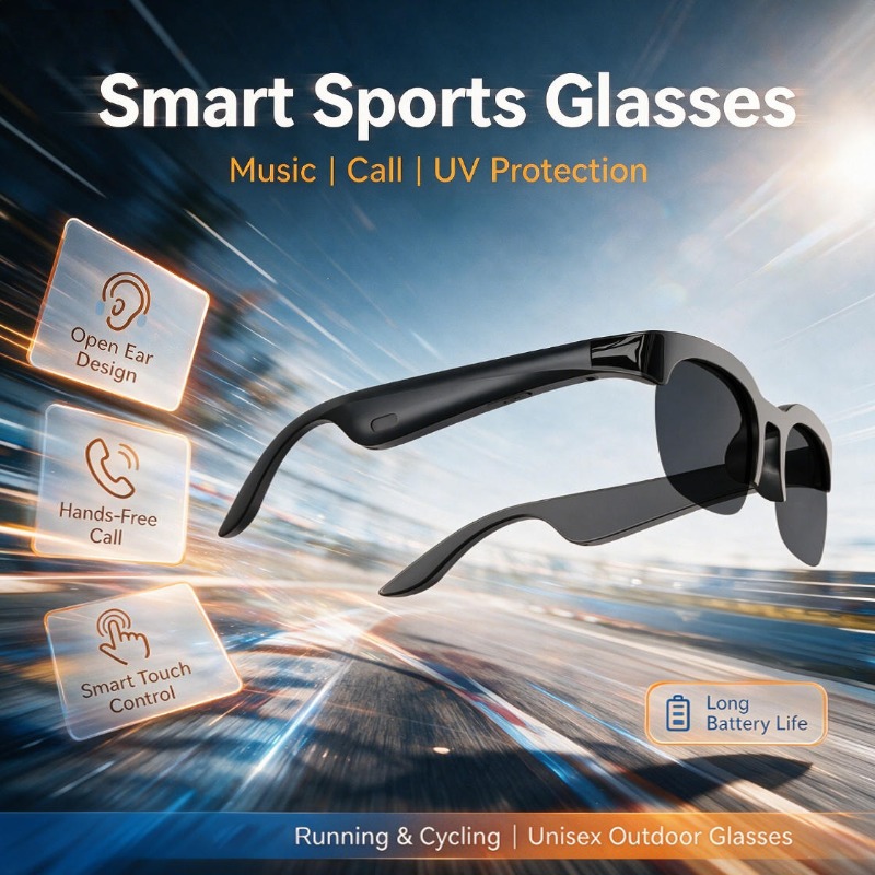 Outdoor Sport Glasses - Bluetooth Open Ear Smart Glasses Polarized