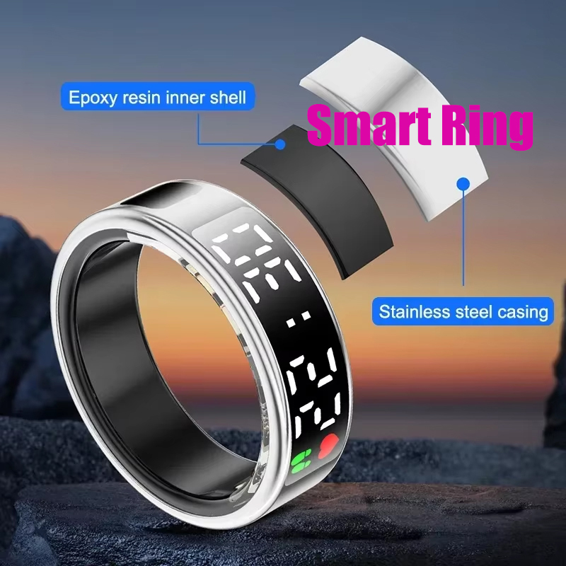 Outdoor Sport Activity - Fitness Sleep Smart Ring LED Display