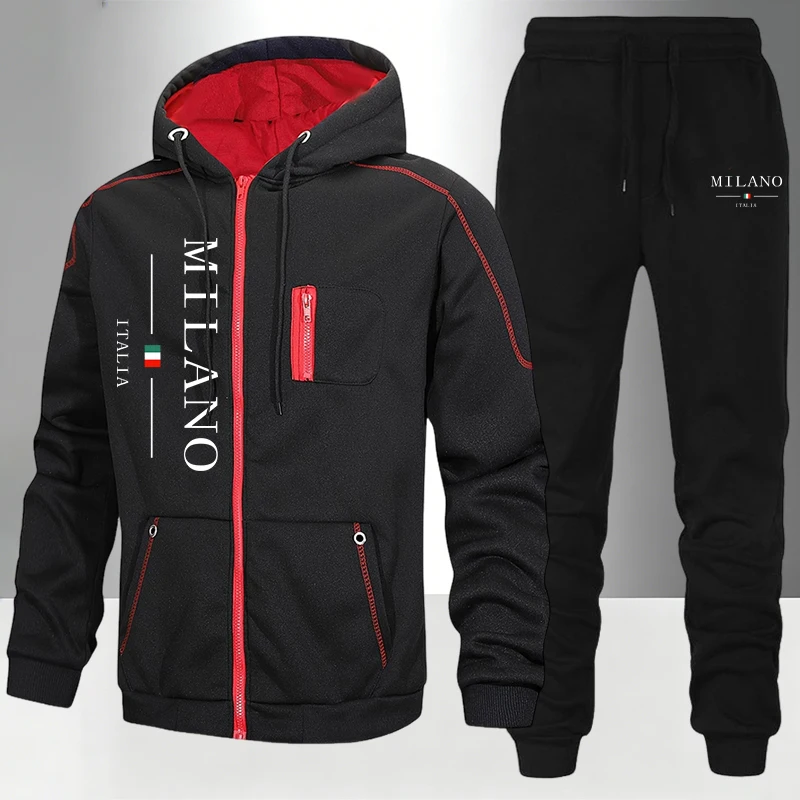 Outdoor Sports Outfit - italy Fashion Men's Set/Coat/Pants Autumn Winter