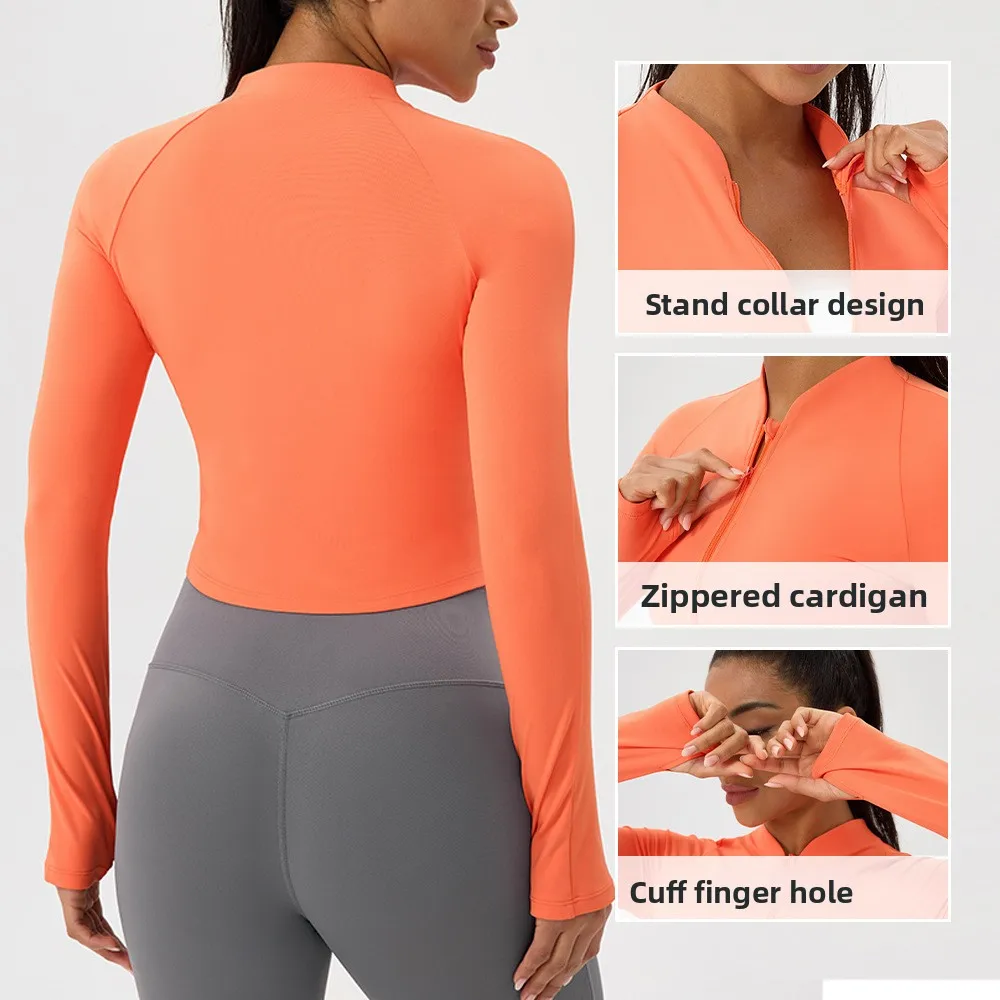 Nude yoga wear jacket stand-up - Outdoor Sport Jacket Women'S ulasan dan harga