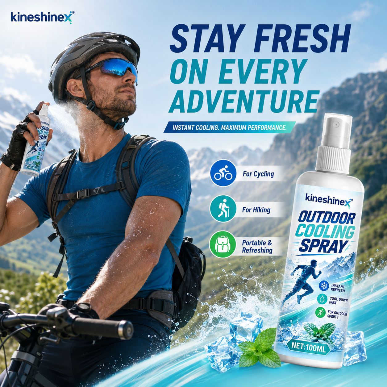 Outdoor Cooling Spray 100ml–In - Outdoor Sport Gear ulasan dan harga