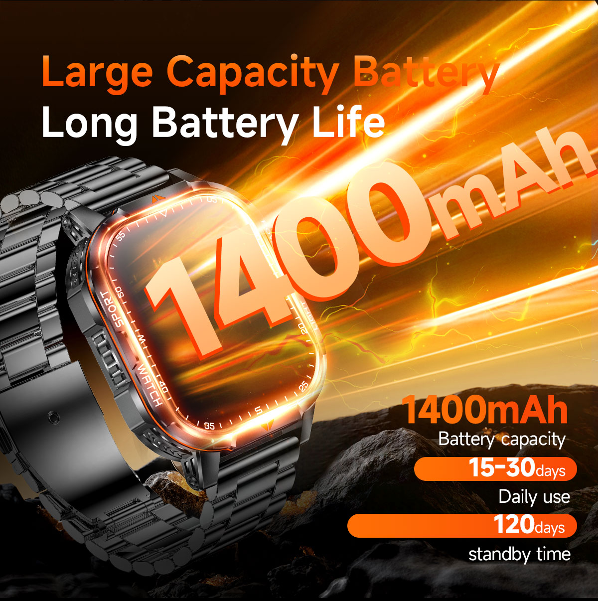 2026 New 1400mAh Super Large B - Outdoor Sport Day ulasan dan harga