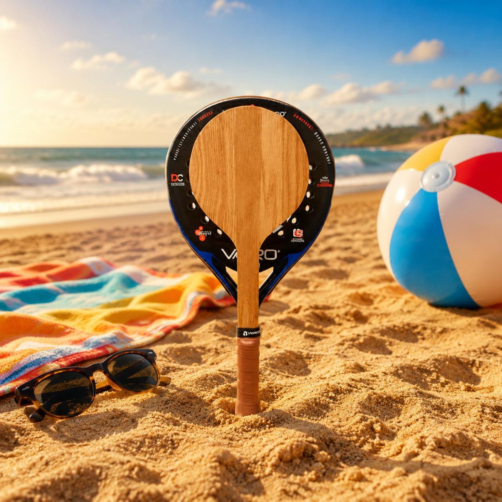 Wood Beach Tennis Racket Beach - Outdoor Sports Accessories ulasan dan harga