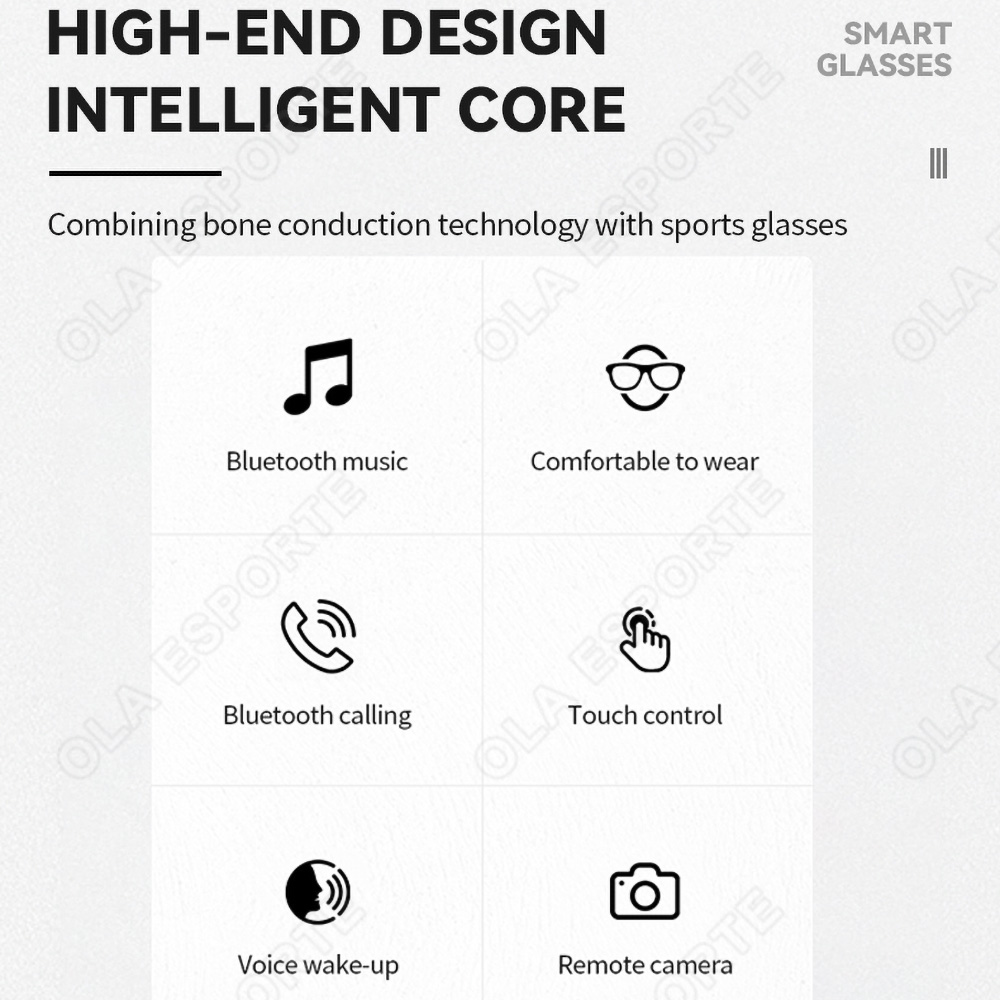 NEW Smart Glasses V5.3 Bluetoo - Outdoor Sport Glasses ulasan dan harga