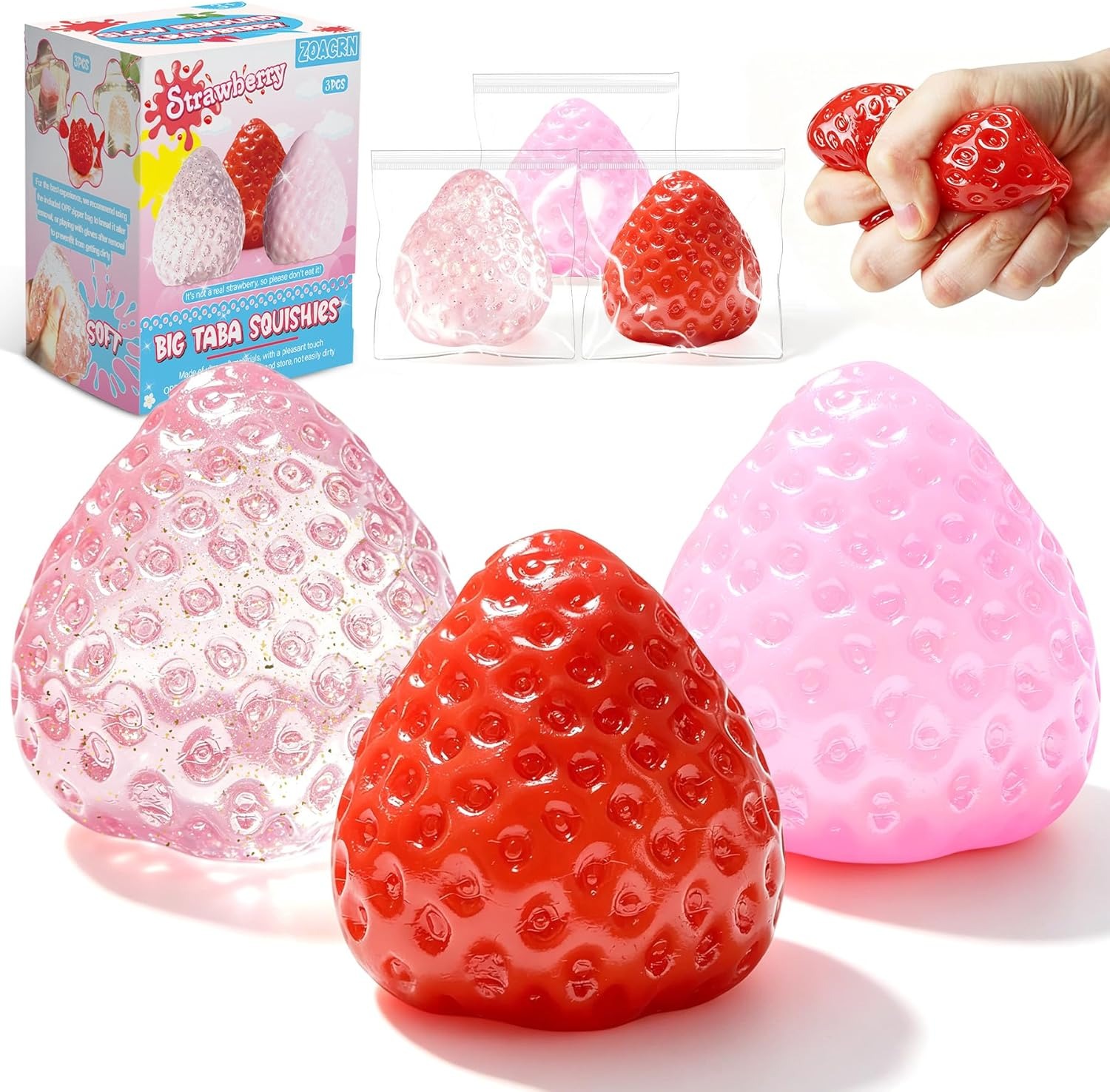 3Pcs Jumbo Strawberry Taba Squ - Outdoor Sports Accessories ulasan dan harga