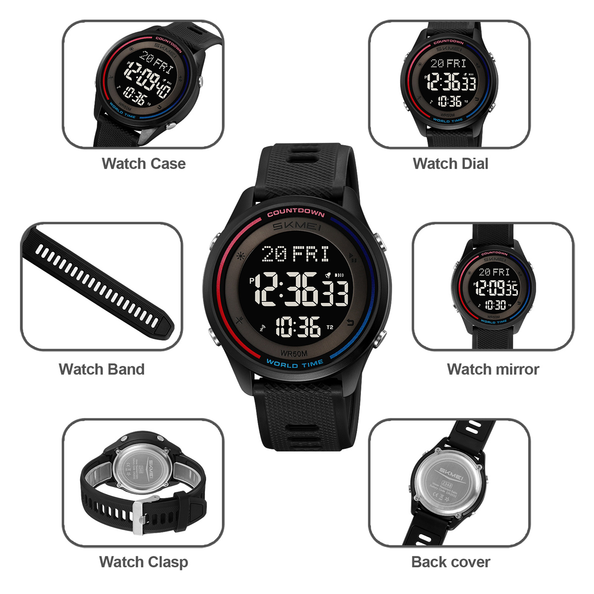 SKMEI Waterproof Digital Wrist - Outdoor Sports List ulasan dan harga