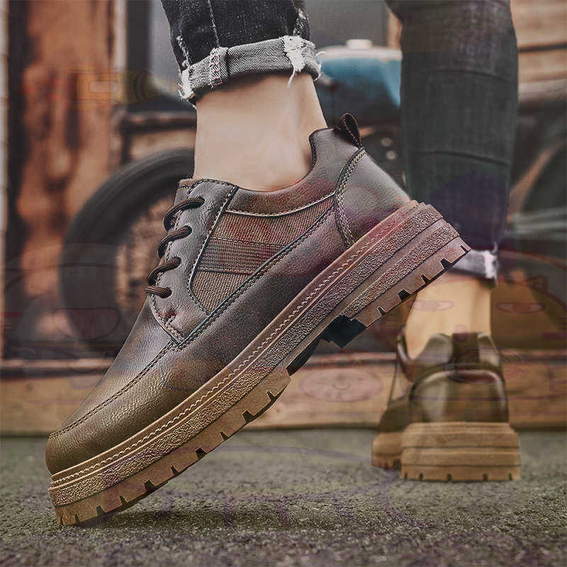 Dark Natural Leather Fashion T - Outdoor Sport Festival ulasan dan harga