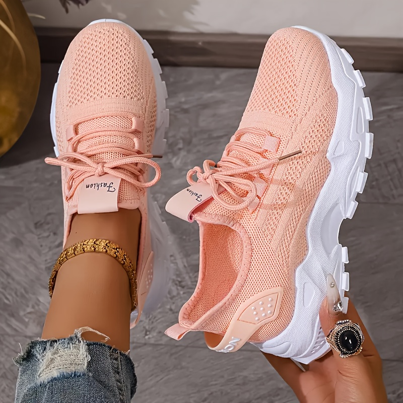 Breathable Knit Sneakers Fashi - Outdoor Sports Shoes ulasan dan harga