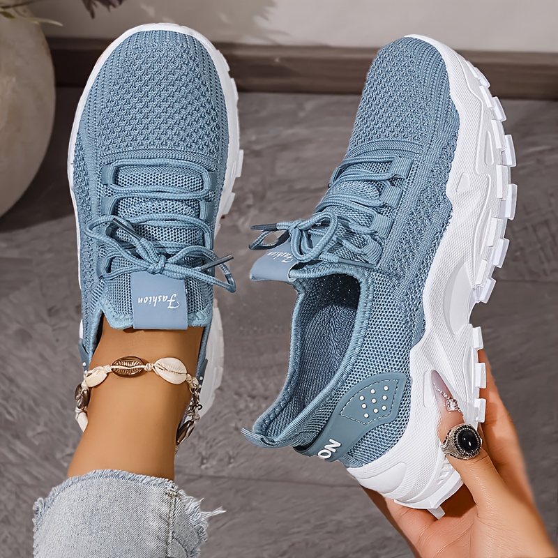 Breathable Knit Sneakers Fashi - Outdoor Sports Shoes ulasan dan harga