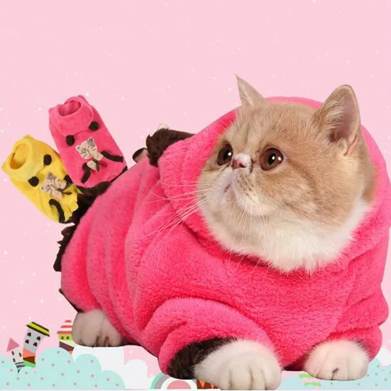 Cat Clothes Warmly Coral Velve - Outdoor Sport Festival ulasan dan harga