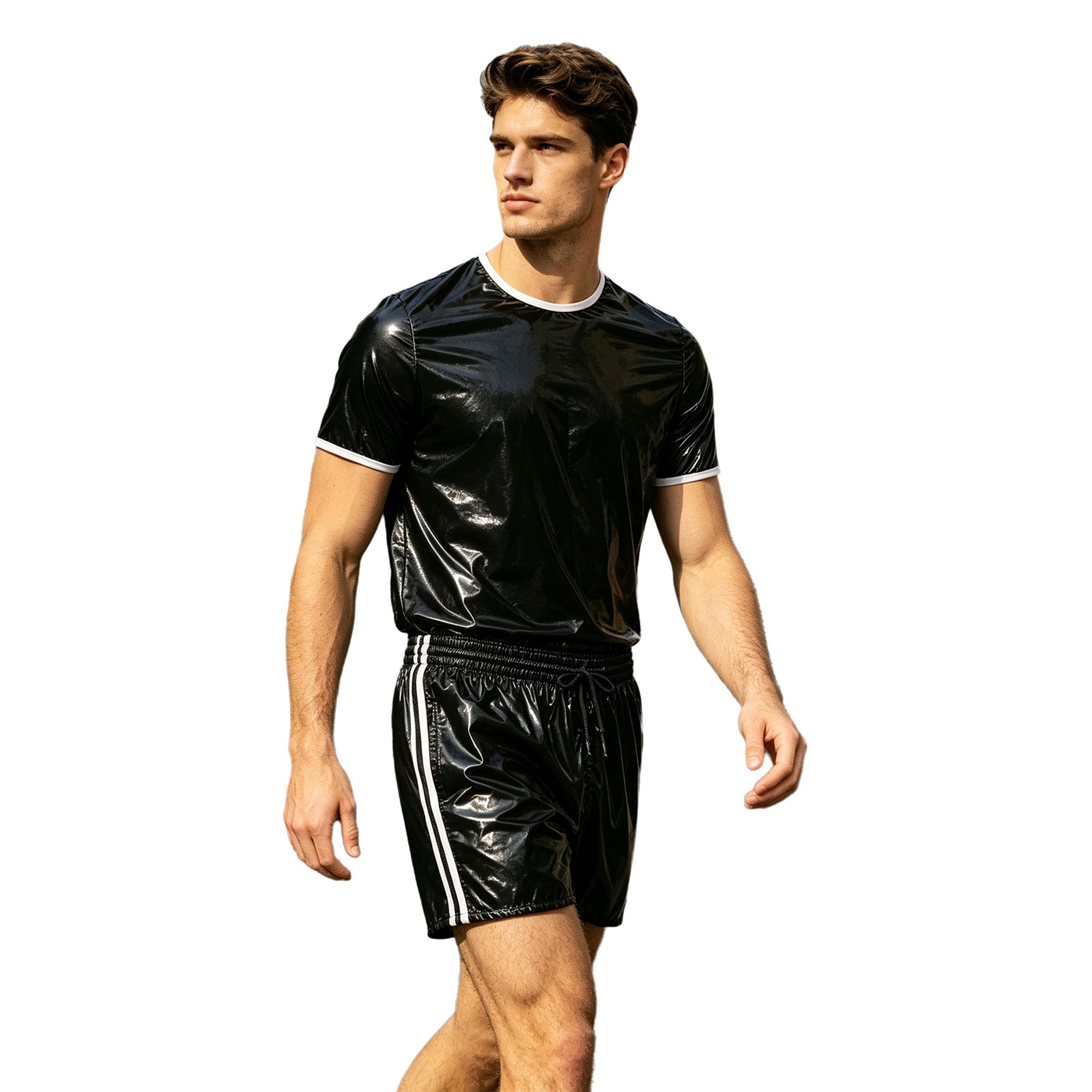 Men Sauna Waterproof Vinyl Tra - Outdoor Sports Outfit ulasan dan harga