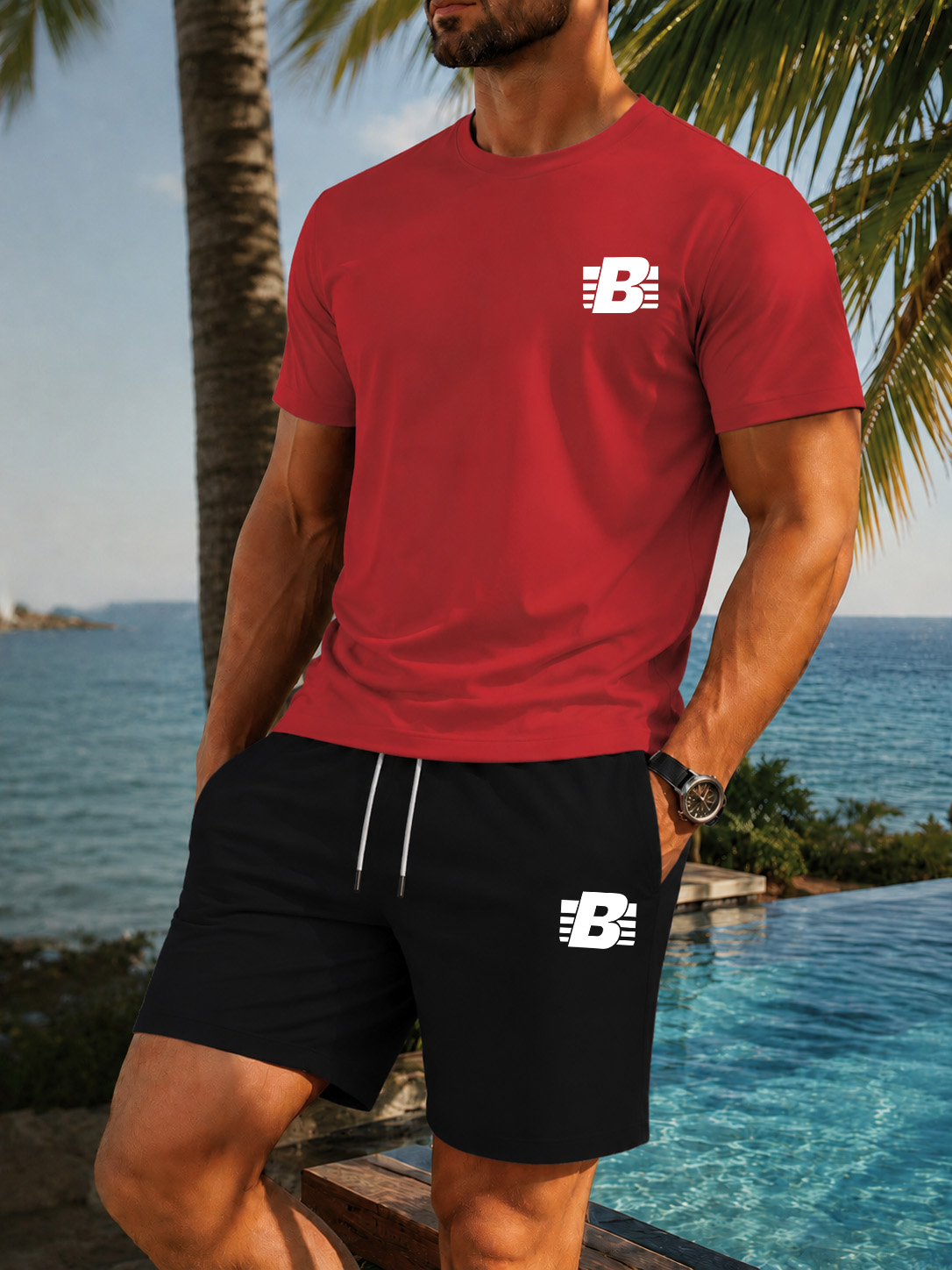 Men's 2-Piece Tracksuit Casual - Outdoor Sports Outfit ulasan dan harga