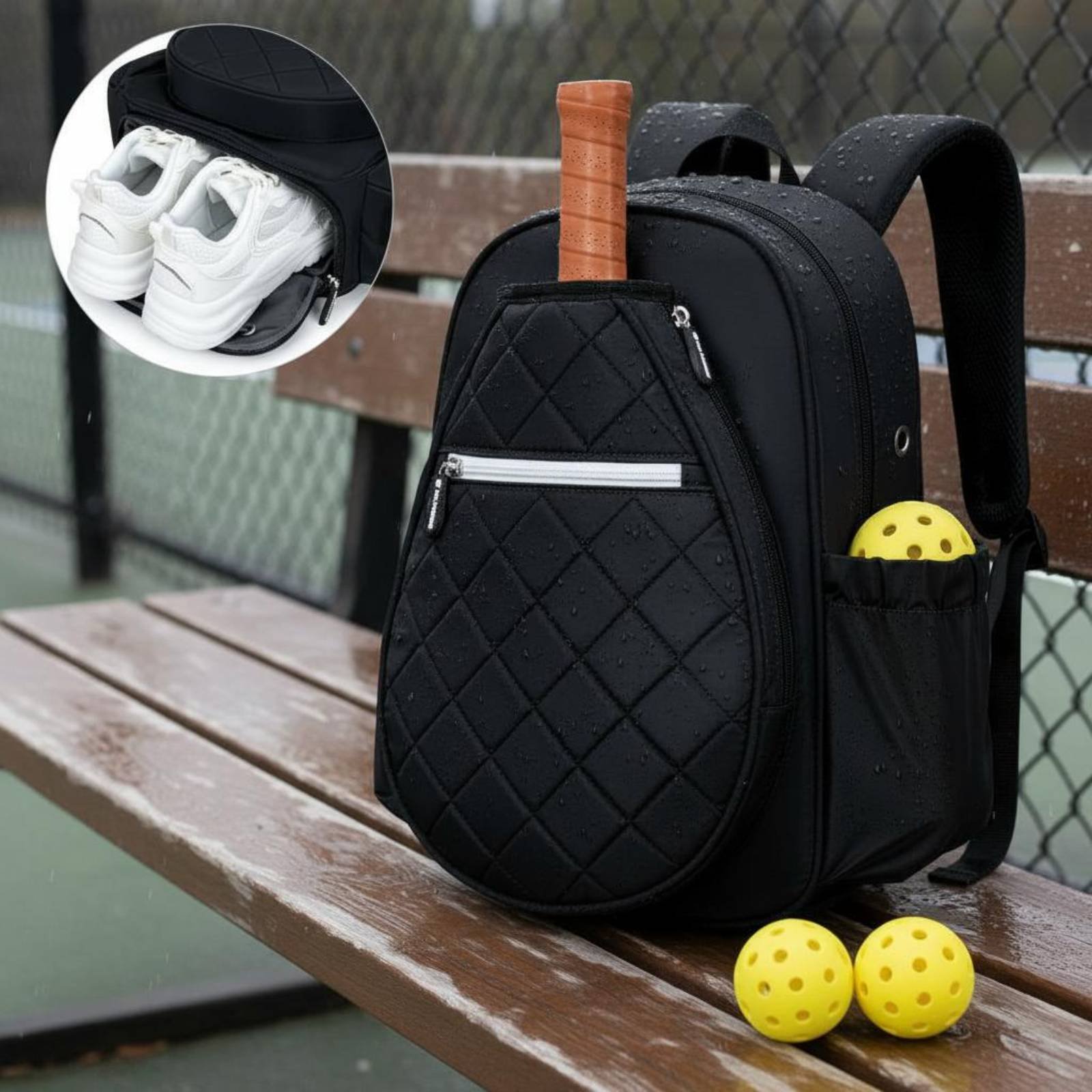 Quilted Pickleball Backpack Li - Outdoor Sports Shoes ulasan dan harga