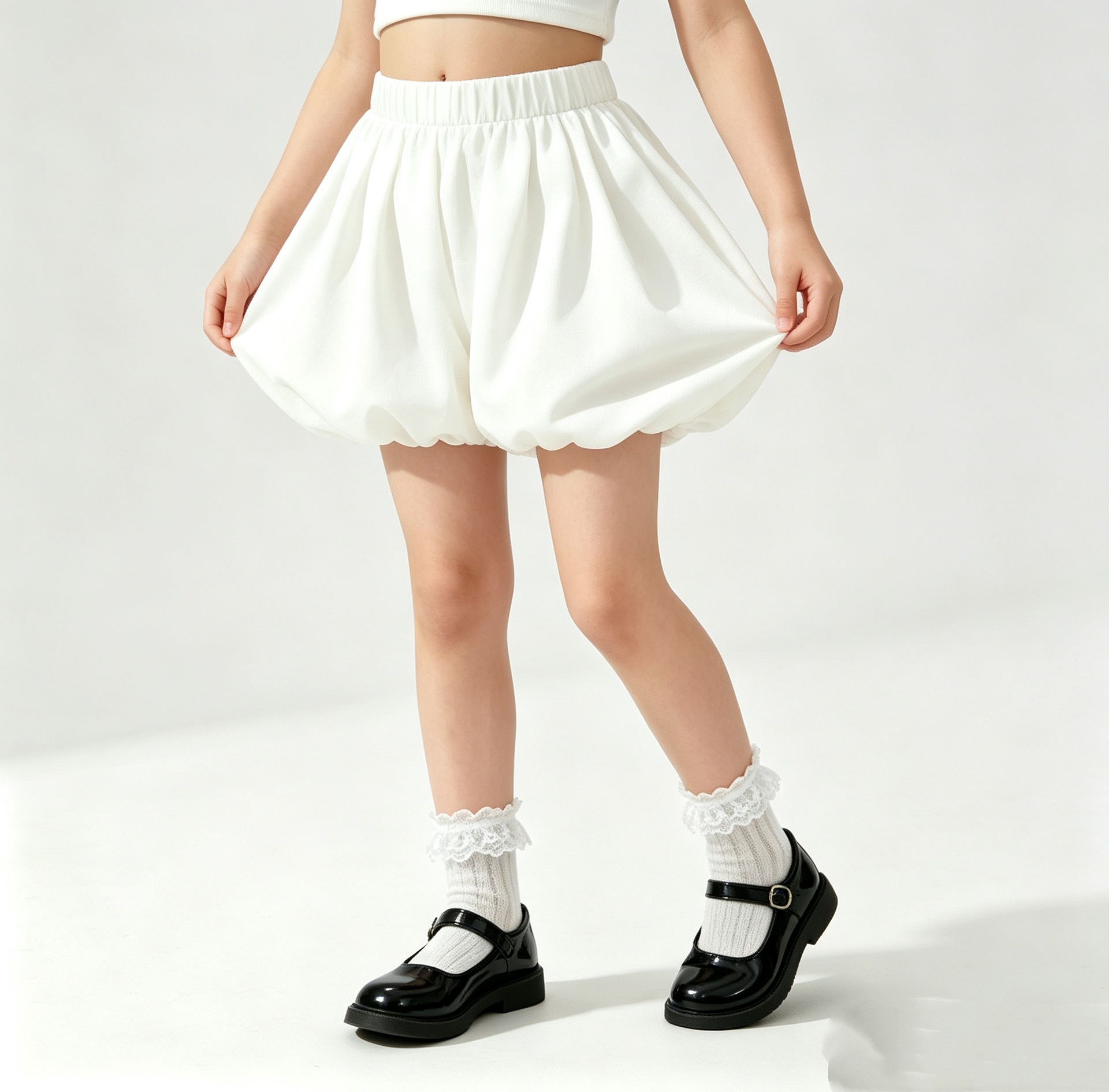 School Girls Bubble Skirt Bloo - Outdoor Sport Outfit ulasan dan harga